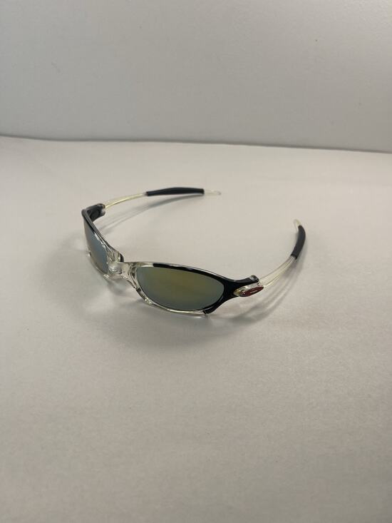 Oakley Other - Oakley Sport Sunglasses Black Clear Frame Red Icons w/ Case
